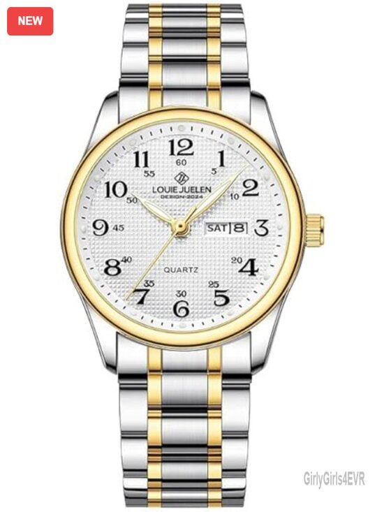 Easy-to-Read Analog Quartz Watch for Seniors Large Numerals Waterproof Luminous main image 5